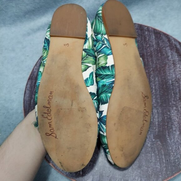 Sam Edelman Womens Green Leaf Ballet Flats - Picture 9 of 9